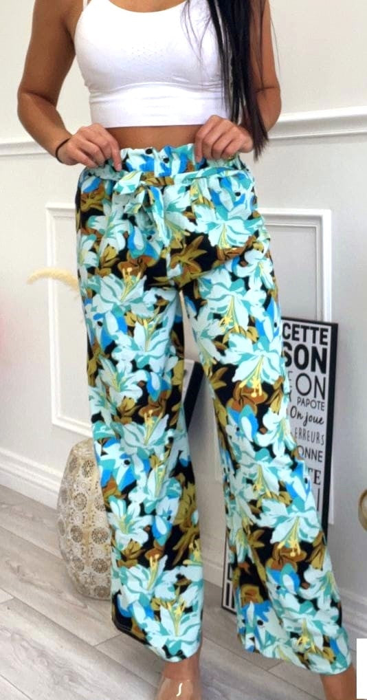 Floral Palazzo Wide Leg Trousers