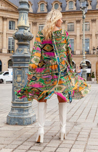 Caitlyn Ruffle Multi Coloured Dress