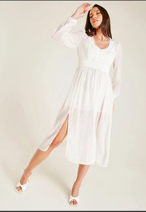 Kyle Textured Broderie Wrap Dress